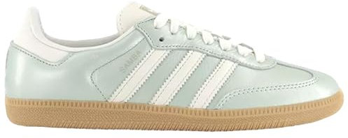 adidas Samba OG Damen-Sneaker, Grün, Metallic-Silber, 9 US