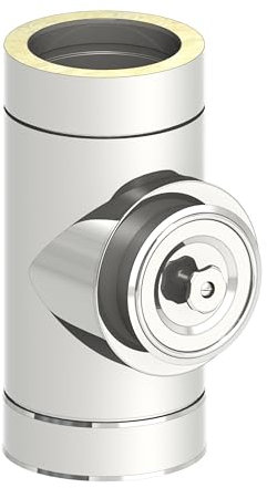 Reinigungselement/Revisionselement rund (bis 600°C/N1) Deckel mit Sterngriff, passend für doppelwandige Schornsteine mit Ø 180mm Innen- und Ø 230mm Außendurchmesser, Edelstahl