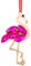 GROWTHMAGIC Weihnachtsschmuck 2024 – 3,8 x 6,9 cm, Metall, rosa Flamingo, Weihnachtsbaumschmuck mit Strasssteinen, Weihnachtsdekoration für Frauen