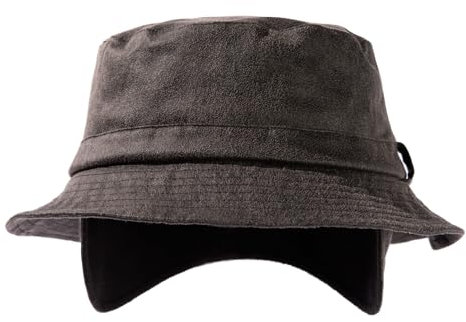 TOP-EX Bonnet d'hiver unisexe, chaud et imperméable, avec doublure en polaire, pour les jours de pluie froids, réglable, pliable, coupe-vent, 582_Noir, L