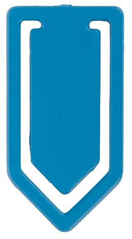FRANZ MENSCH 50 Stück Hygostar Büroklammern | detektierbar, blau, B: 5cm, L: 2,5cm, Büroklammern, Paper Clips, Briefklammern