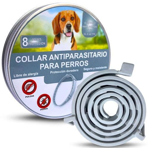 Collar Antiparasitario para Perros, Collar Antipulgas y Garrapatas para Perros y Gatos, Seresto Collar Perro para Desparasitar, Collar Perros Anti Mosquitos y Piojos