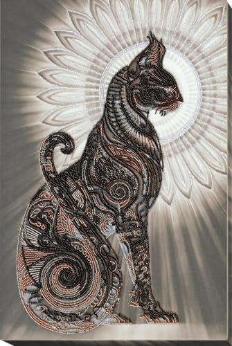 Wizardi Bead Embroidery Kit - Bast in The Night AB-695 Abris Art