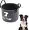 EujRcf Dog Toy Storage, Foldable Storage Bins, Felt Storage Box, Dog Toy Tote Basket Dark Gray, Basket Pet Toybox Chest Trug Gift for Dog Owners Puppies Toys Pets Multi Purpose Puppy Accessories