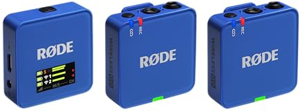 RØDE Wireless GO (Gen 3) – Kompakter kabelloser Mikrofon – Kristallklarer Klang, 32-Bit Float Aufnahme, automatische Pegelregelung, für Telefone, Kameras und Computer (Kobaltblau)