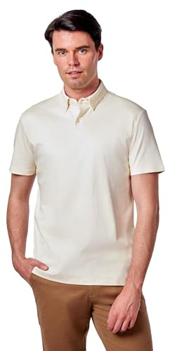 Xposed Mercerised Cotton Cream Polo T Shirt Short Sleeve, 2XL