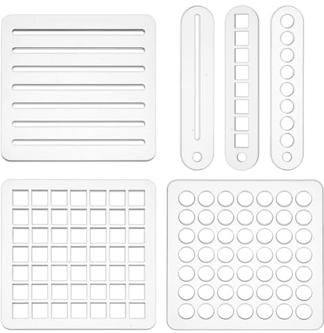 BENECREAT 6 Stile Bullet Journaling Schablonen e Acrylschablone Mini Kalender Quadrat Schablonenset Für Dotted Journals Scrapbooking Gewohnheitstracker