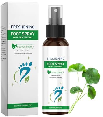 Fußspray, Schuh Desinfektionsspray mit Baumöl, Fußdeo Anti-Transpirant 100 ml, Schutz vor Fußgeruch und Schweiß,Geruchsbindend & Hygienische Frische für Schuhe und Füße (1)