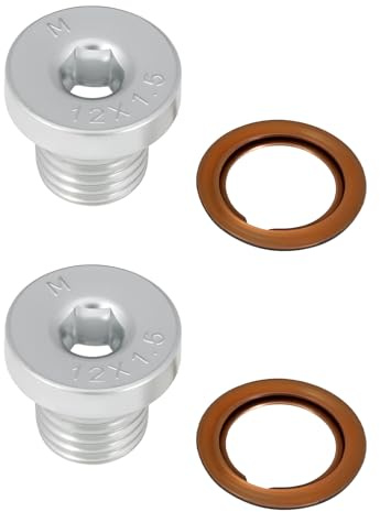 VGOL 2 Pièces Bouchon de Vidange D'huile de Voiture M12x1,5 N90965401 Compatible avec Audi Et Compatible avec Mercedes CLS