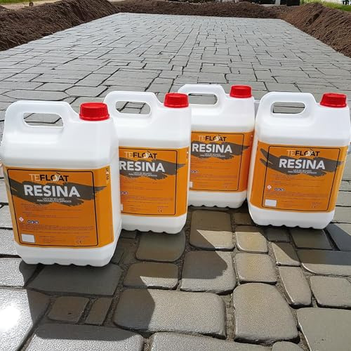 Resina - Vernice per calcestruzzo stampata ad acqua, protegge il pavimento penetrando nei pori, ravviva il colore del pavimento in cemento (4 x 5 litri)