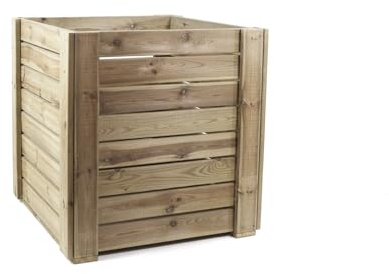 Vidahuerto EKOXXL Pot de fleurs en bois pour extérieur, pin traité en autoclave, 80 x 80 x 80 cm, pré-monté, avec maille géotextile, pour grands arbres et plantes