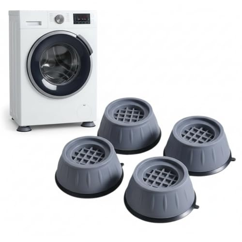 Soporte Lavadora,Almohadillas de Goma para Lavadoras,4 Piezas Soporte de Goma Antivibración/Amortiguador de vibraciones Universal Patas Antivibracion Lavadora para Lavadoras y Secadoras