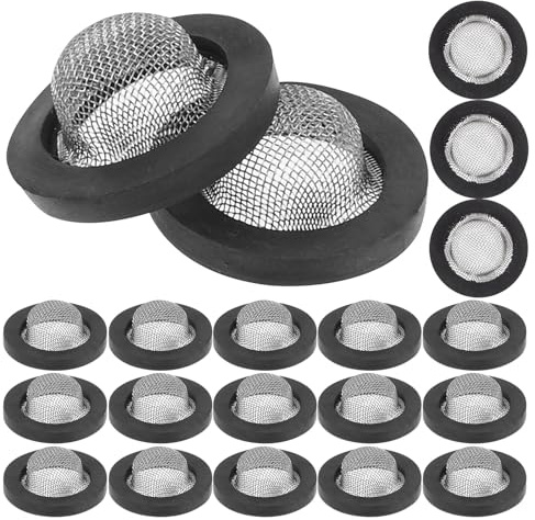 CHILDWEET 30 X Unterlegscheiben Für 1/2 Zoll Rohr Gummi Edelstahl Schwarz | Leicht Zu Montieren, Gute Abdichtung, Edelstahlfilter Für 1/2 Zoll Rohr