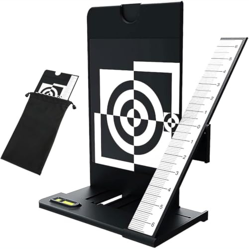 Monitor Lens Reflective Test Chart, Professional Micro-adjustment Test Card Kit, 1/4-20 Threaded Hole, Built-in Spirit Level, Focusing Test Card And Alignment Ruler, For Surveillance Calibration
