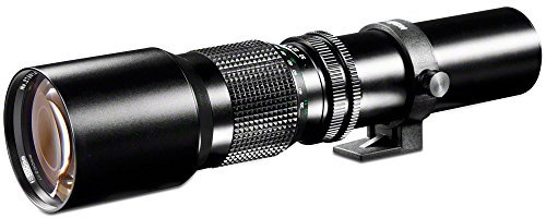 Walimex pro 500/8,0 Linsen Objektiv kompatibel mit Sony A, DSLR-Objektiv für Vollformat und APSC, Teleobjektiv mit eingebauter Irisblende, hochwertiges Kameraobjektiv
