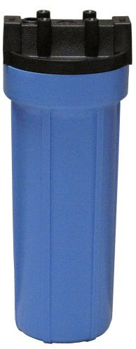 Pentek 158006 25,4 cm Slim Line Boîtier de Filtre à Eau 3/8 Bleu de vidange d'huile sans Pr