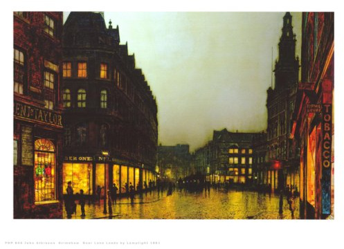 onthewall John Atkinson Grimshaw Boar Lane (Leeds) von Lamplight 1881 Kunstdruck-Poster (...