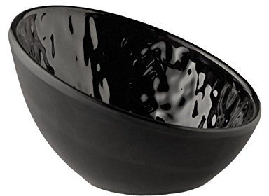 APS 83649 Schale TAO, 10,5 x 10 cm, Höhe 6,5/3 cm, Melamin, schwarz/Steinoptik