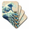 3dRose CST 155631 3 The Great Wave Off Kanagawa vom japanischen Künstler Hokusai Dramatische Blue Sea Ocean Ukiyo e-Print 1830 Keramik Fliesen Untersetzer (Set von 4)