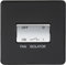 Knightsbridge SF1100MB Screwless 10 A 3 Pol Fan Isolator Switch, Matt Black with Chrome Rocker