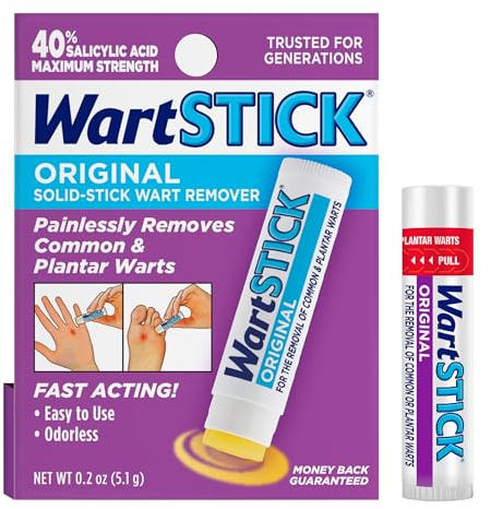 WartStick Maximum Strength Salicylic Acid Solid-Stick Common and Plantar Wart Remover 0.2 Oz