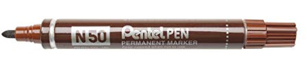 Pentel Marker N50-E Permanentmarker, 1 Stück, braun