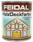Feidal Holzdeckfarbe v. Fachhandel Farbton rotbraun ( schwedenrot ), seidenglänzend / Industrie Dauerschutzfarbe / Wetterschutzfarbe / 2,5 L
