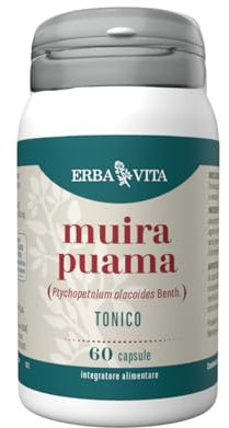 ERBA VITA Integratore Alimentare di Muira Puama - 60 Capsule -Utile in caso di stanchezza fisica e mentale