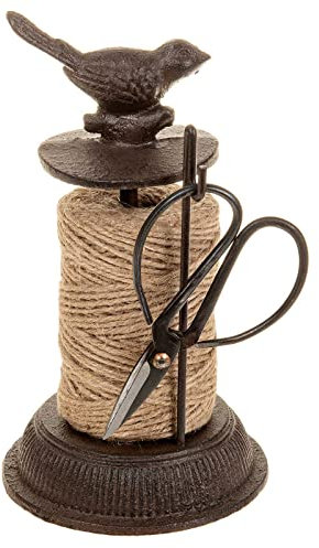 SIDCO Garnspender Gußeisen + Schere Schnurhalter Garnhalter Schnurspender Gartenband