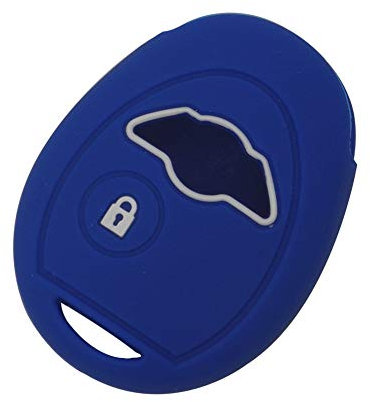 Happyit Silikon Autoschlüssel Fall Deckung Kompatibel mit BMW Mini Cooper S R50 R53 1 Taste (Blau)