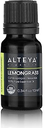 Alteya Bio Zitronengrasöl (Cymbopogon Citratus) 10 ml - 100% USDA Organic-zertifiziertes Reines Natürliches Ätherisches öl