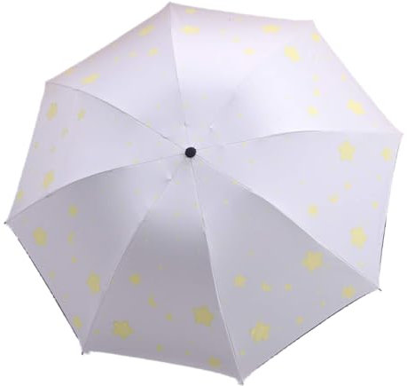 BAJIE Faltschirm Dreifach Regenschirm Faltbarer Sonnenschirm UV-Schutz Herren- und Damenhandbuch Regenschirme Schwarzer Kleber Sonne und Regen