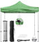 Gazebo Pieghevole da Giardino 3x3m, Alluminio, Impermeabile, Resistente ai Raggi UV, Chiusura a Fisarmonica, Altezza regolabile, Picchetti + Sacca Trasporto + Corde Incluse, Colore Verde