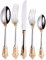Mafier 20 Piece Stainless Steel Cutlery Flatware Set with Knife Fork Spoon Tableware, Vintage Palace Silverware Set Service for 4, Dishwasher Safe Travel Utentils Set…