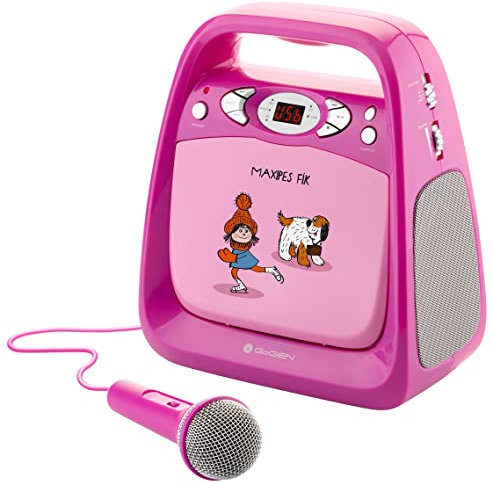 GoGEN Karaoke CD-Player I Maxipes I Bluetooth I USB Port I Karaokemikrofon I Kopfhöreranschluss I Karaokeplayer I Pink