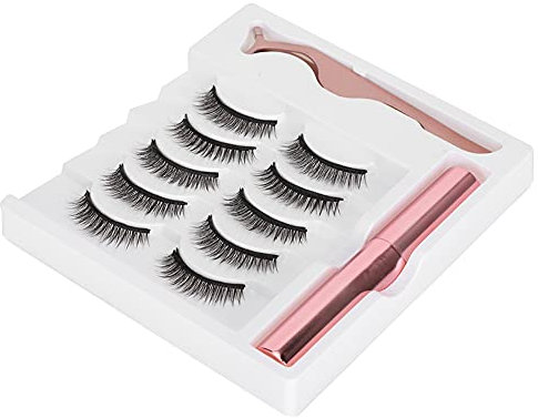 Magnet Falsche Wimpern, Liquid Eyeliner Pinzette Wimpern Magnetwimpern Wimpern Cv Beauty Magnetic Victor mit Makeup Tool Set (035)