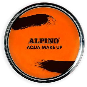 Alpino polveras para la Cara Base Agua | Maquillaje Facial y Corporal | Ideales para niños y Adultos | Colores Vivos | Pintura Base Agua para Uso recreativo y semiprofesional - Naranja