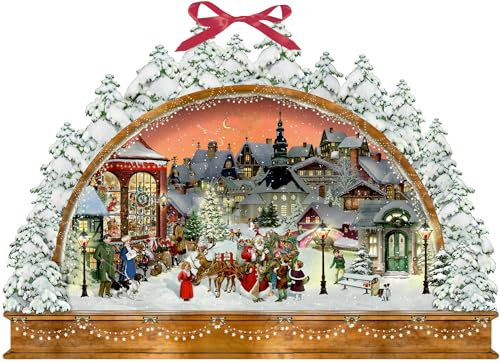 Wand-Adventskalender – Nostalgischer Lichterbogen