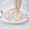 Tapis de douche triangulaire pour douche d'angle, tapis de douche triangulaire confortable, tapis de douche antidérapant semi-circulaire, tapis de bain en luffa en PVC semi-circulaire avec trous de