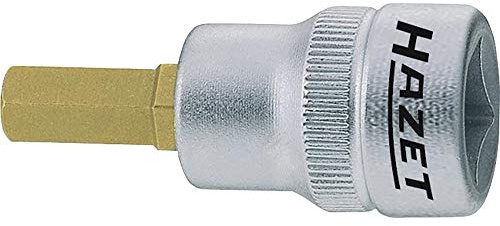 HAZET Schraubendreher-Steckschlüsseleinsatz 8801K-5, Extrakurze Ausführung | 3/8 Zoll (10 mm) Vierkant hohl, Antrieb 3/8 Zoll (10 mm) Vierkant hohl, Abtrieb Innensechskant Profil, Klinge Sonderstahl