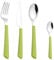Esmeyer Jane - Service de 24 Couverts Jane, INOX 18/0 Poli, Manches en Plastique Couleur : Vert
