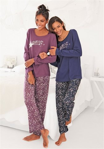 Vivance Dreams Pyjamas (2 Stück), Vivance Dreams Farb-Set Softer Single Jersey aus 100% Baumwolle