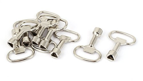 sourcing map Clé Triangle Poubelle Verrouillage panneau commande Cabinet tiroir Clé à douille 10pcs