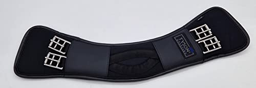 Tysons Breeches Sattelgurt Ohne Lastik Mondgurt Mond Gurt 45 50 55 60 65 70 75 80 85 90 cm Schwarz o.Braun Kurzgurt (65, Schwarz)