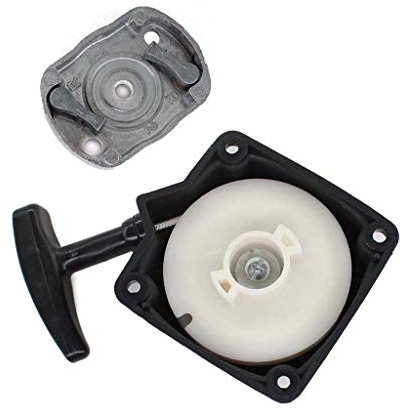 HURI Lanceur + Plaque Démarreur pour 49cc et 52ccm, Débroussailleuse, Multifonction 4 en 1, Outil sur Perche et tarière