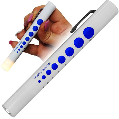 Qualicare First Aid Nurses Doctor Paramedic Medical Pen Torch Light with Pupil Gauge