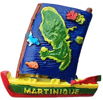 3D-Kühlschrankmagnet Martinique Frankreich - Dekoration für Haus und Küche - Magnetischer Kühlschrank-Aufkleber - Reisesouvenirgeschenk