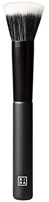 3INA MAKEUP The Foundation Finish Brush - Puder - und Creme - Gesichtspinsel - Synthetische Borsten - Grausamkeitsfrei - Made in Europe, 12 stück