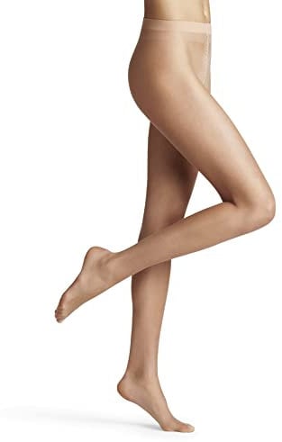 FALKE Damen Strumpfhose Natural Glow 6 DEN W Ti ultra-transparent einfarbig 1 Stück, Hautfarben Natural 4037, L