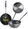 IBILI - Wok titanio chef, 30 cms, Aluminio, Antiadherente quantanium, Apto para induccion